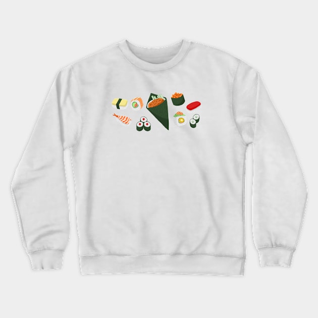 Sushi Combo Crewneck Sweatshirt by DebbieMongrel